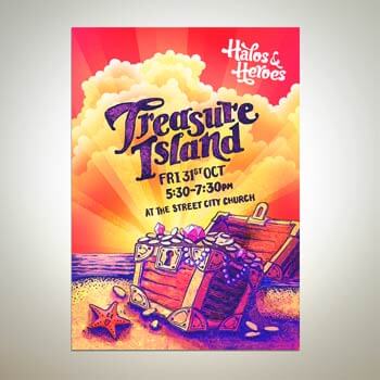 Treasure Island advertising by Andrea Stark